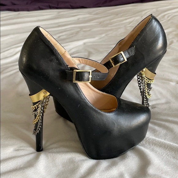 Chain detail Mary-Jane style pumps - Picture 5 of 6